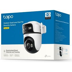 TAPO C545D Outdoor Dual Lens Pan/Tilt Security Camera, Double 2K View, Dynamic Dual Tracking, Color Night Vision, Built-in Microphone and Speaker