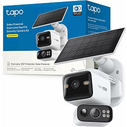 Tapo C645D Solar Powered Dual 2K Lens Pan/Tilt 360 Security Camera Kit, Resol. 2K 3MP (2304 x 1296 px), Live View, Night Vision, Built-in Microphone and Speaker, MicroSD Slot on Camera  (Up 512 GB), L