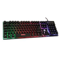 Tipkovnica RAMPAGE EVEREST AZURITE KB-GX9, LED, METALNA, CRNA