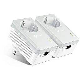 TP-Link AV600 Powerline mrežni adapter, 600Mbps, 1× mrežni ulaz, dodatna strujna utičnica, HomePlug AV (duplo pakiranje)