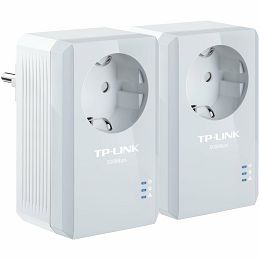 Tp-Link AV600 Powerline Adapter with AC Pass Through Starter Kit, 600Mbps Powerline Data rate, 1 Fast Ethernet port, HomePlug AV standard, Protoc.: IEEE802.3, IEEE802.3u, Range up to 300m, Green Power