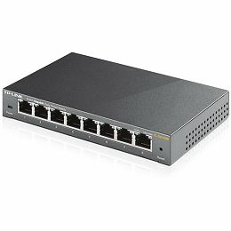 Switch TP-Link TL-SG108, 8-port Gigabit Switch,  10/100/1000M RJ45 ports, IGMP Snooping, MTU/Port/Tag-based VLAN, QoS
