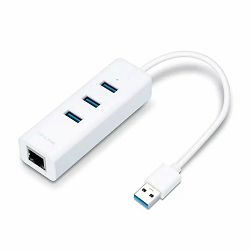 TP-LINK UE330 USB 3.0 3-Port Hub & Gigabit Ethernet Adapter 2 in 1 USB Adapter