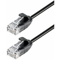 Transmedia CAT6a Thin U UTP Patch Cable 1m black