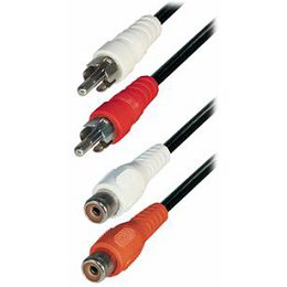 Transmedia 2x RCA-plug - 2x RCA-jack, 1,5 m