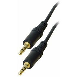 Transmedia Connecting cable. 3,5 mm 1,5m gold plated plugs