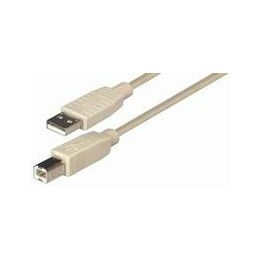Transmedia USB 2.0 AB, Beige, 1,8m
