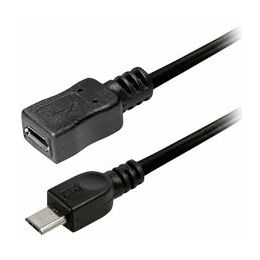 Transmedia USB 5pin micro B plug to USB 5pin micro B jack 1,2 m