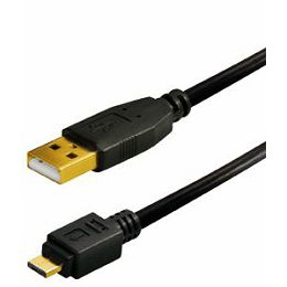 Transmedia USB typeA plug-Micro USB typeA Gold Plated Plug