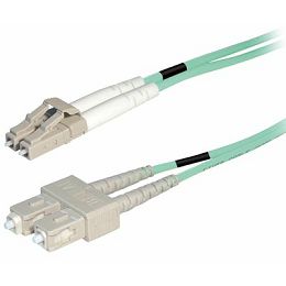 Transmedia Fiber optic MM OM4 Duplex Patch cable LC-SC 1m