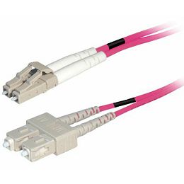 Transmedia Fibre optic MM OM4 Duplex Patch cable LC-SC 2m