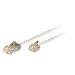 Transmedia Connecting Cable Western 8 4 to 6 4, 10m, White