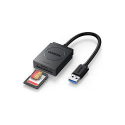 UGREEN čitač memorijskih kartica USB 3.0, TF/SD, 15cm, crni