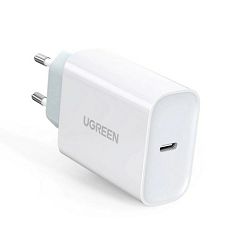 UGREEN zidni punjač 20W, 1×USB-C, GaN, bijeli