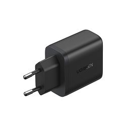 UGREEN zidni punjač 20W, USB-A, USB-C, QC 4.0+, crni