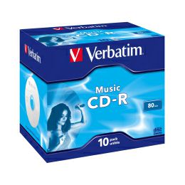 CD-R Verbatim 700MB Audio Colour LiveIt 10 pack JC