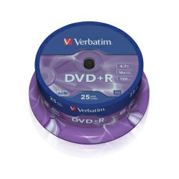 DVD+R Verbatim 4.7GB 16× Matt Silver 25 pack spindle