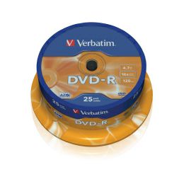 DVD-R Verbatim 4.7GB 16× Matt Silver 25 pack spindle