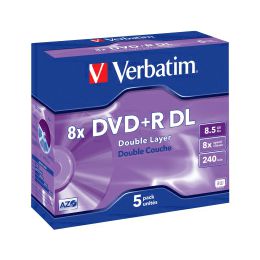 DVD+R DL Verbatim 8.5GB 8× Matt Silver 5 pack JC (Double Layer)