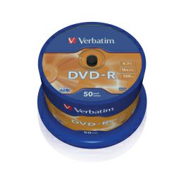 DVD-R Verbatim 4.7GB 16× Matt Silver 50 pack spindle