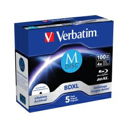 Blu-Ray M-Disc Verbatim BD-R XL 100GB 4× Inkjet Printable 5 pack JC