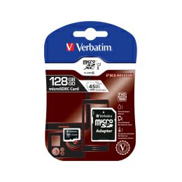 Verbatim memorijska kartica Premium Micro SDXC Secure Digital 128GB Class 10 + adapter