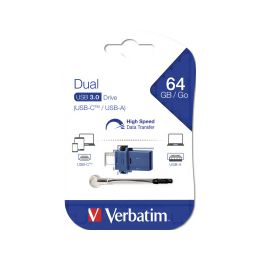 Verbatim USB3.0/USB-C StorenGo Dual 64GB, crno-plavi
