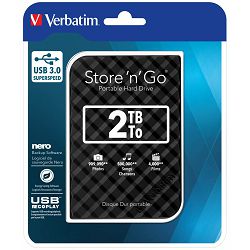 Verbatim 2.5" StorenGo 4TB vanjski HDD, USB3.0 Gen2, crni