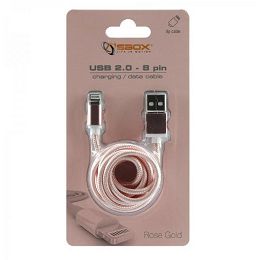 SBOX kabel USB->iPh.7 M/M 1,5M zlatno roza, 2kom IPH7-RG