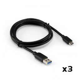 SBOX kabel USB 3.0 - USB tip C, 1m, crni, 3 kom CTYPE-1