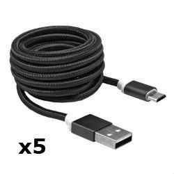 Kabel USB 2.0 M-micro USB M, 1,5m, crni, 5kom USB-10315B x5