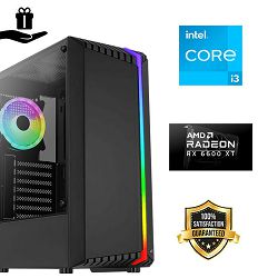 XFactor AERO Gamer PC (Intel i3 12100F, 16GB RAM, SSD+HDD, AMD RX 6600XT, 600W 80+, Mini ATX Rainbow) Poklon