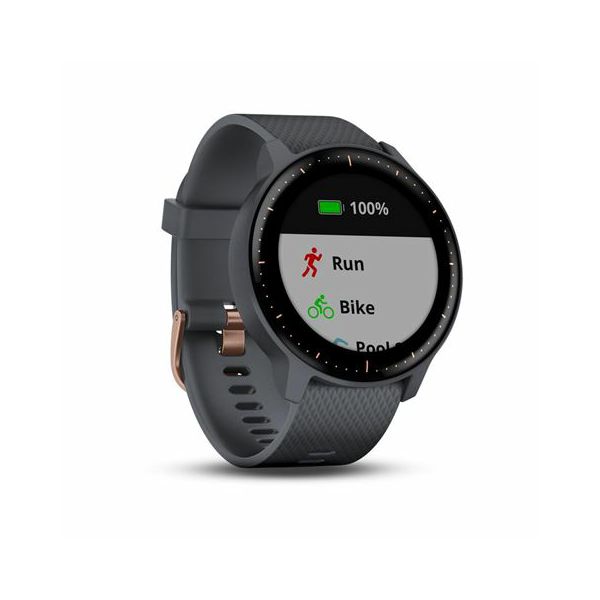garmin vivoactive 3 music granite blue with rose gold