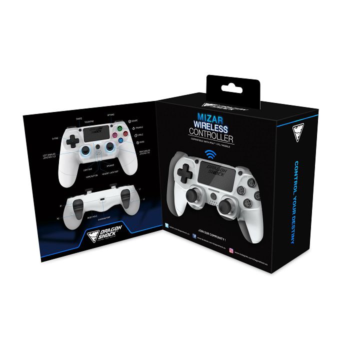 COL-15251 - COL-15251 | DRAGONSHOCK MIZAR WIRELESS CONTROLLER WHITE PS4,  PC, MOBILE | Futura IT - Gaming PC Store