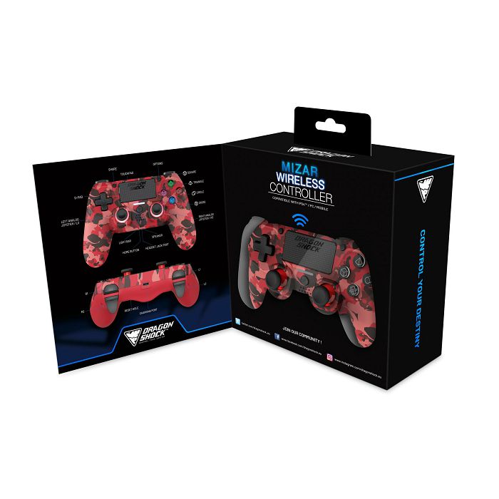 COL-15252 Gaming RED DRAGONSHOCK IT CONTROLLER Store PC, MIZAR | Futura MOBILE | WIRELESS PC CAMO COL-15252 - - PS4,